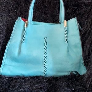 Light teal purse
